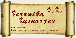 Veronika Kušnorjev vizit kartica